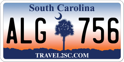 SC license plate ALG756