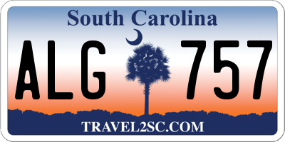 SC license plate ALG757