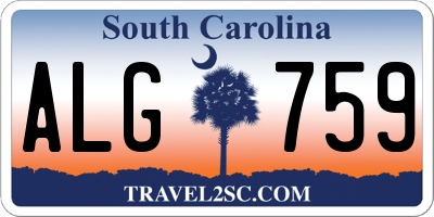 SC license plate ALG759