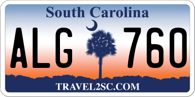 SC license plate ALG760