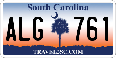 SC license plate ALG761