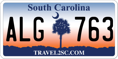 SC license plate ALG763