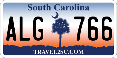 SC license plate ALG766