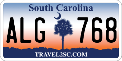 SC license plate ALG768