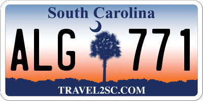 SC license plate ALG771