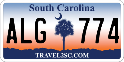 SC license plate ALG774