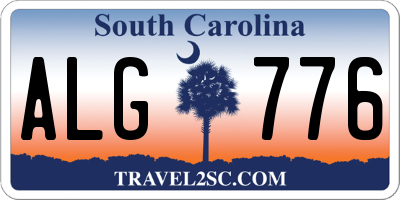 SC license plate ALG776