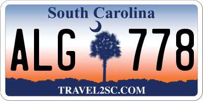 SC license plate ALG778