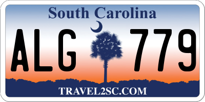 SC license plate ALG779