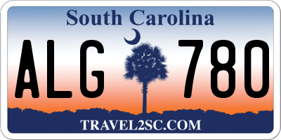 SC license plate ALG780