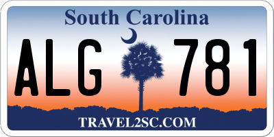 SC license plate ALG781