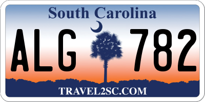 SC license plate ALG782
