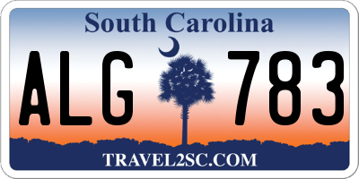 SC license plate ALG783