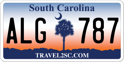 SC license plate ALG787