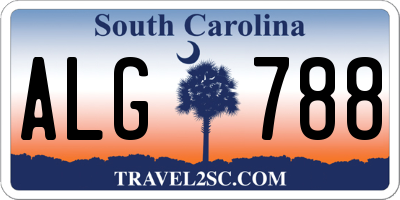 SC license plate ALG788