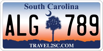 SC license plate ALG789