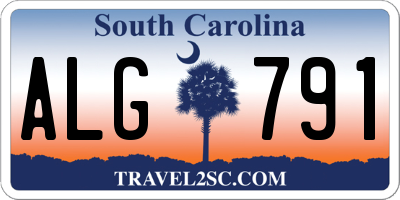 SC license plate ALG791