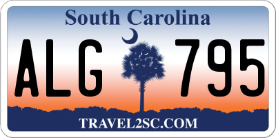 SC license plate ALG795