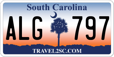 SC license plate ALG797