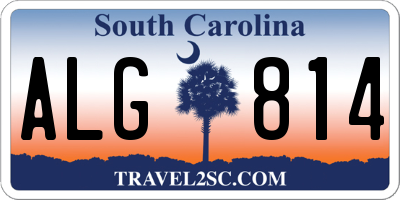 SC license plate ALG814