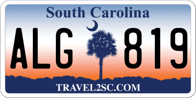 SC license plate ALG819