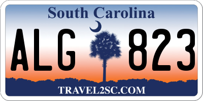 SC license plate ALG823