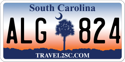 SC license plate ALG824