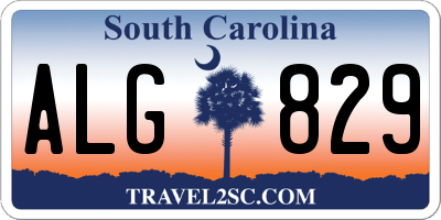 SC license plate ALG829