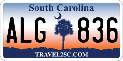SC license plate ALG836