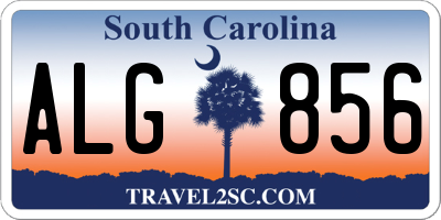 SC license plate ALG856