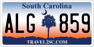 SC license plate ALG859