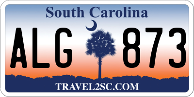 SC license plate ALG873