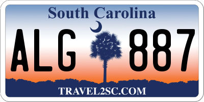 SC license plate ALG887