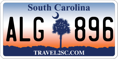 SC license plate ALG896