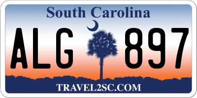 SC license plate ALG897