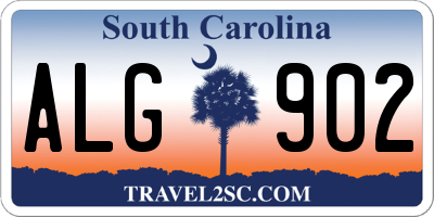 SC license plate ALG902