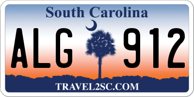 SC license plate ALG912