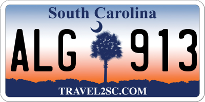 SC license plate ALG913