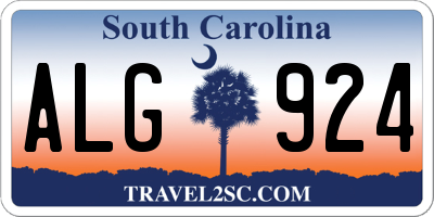 SC license plate ALG924