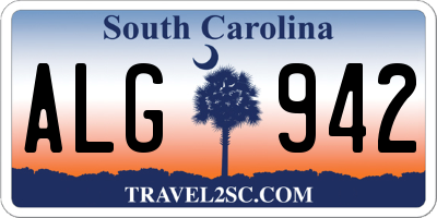 SC license plate ALG942