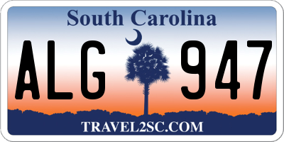 SC license plate ALG947