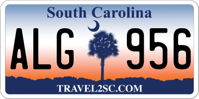 SC license plate ALG956