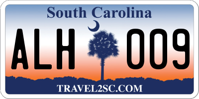SC license plate ALH009