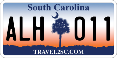 SC license plate ALH011