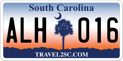 SC license plate ALH016