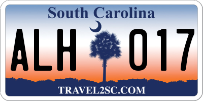 SC license plate ALH017