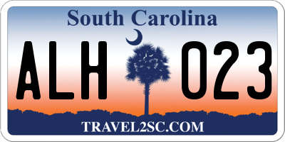 SC license plate ALH023