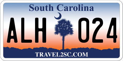 SC license plate ALH024