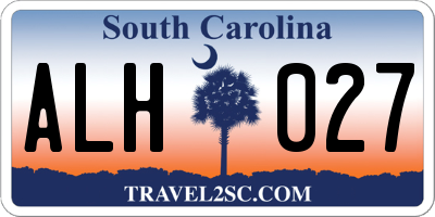 SC license plate ALH027