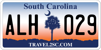 SC license plate ALH029